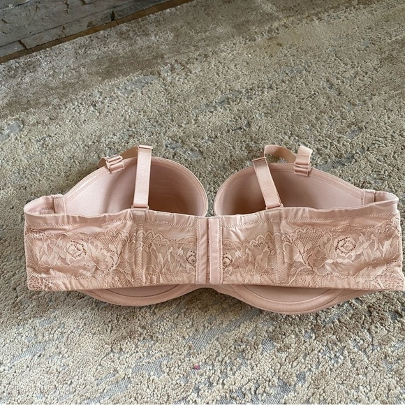 Torrid Nude Underwired Padded Bra Opaque Wide Back Convertible Strapless Straps - Picture 5 of 10